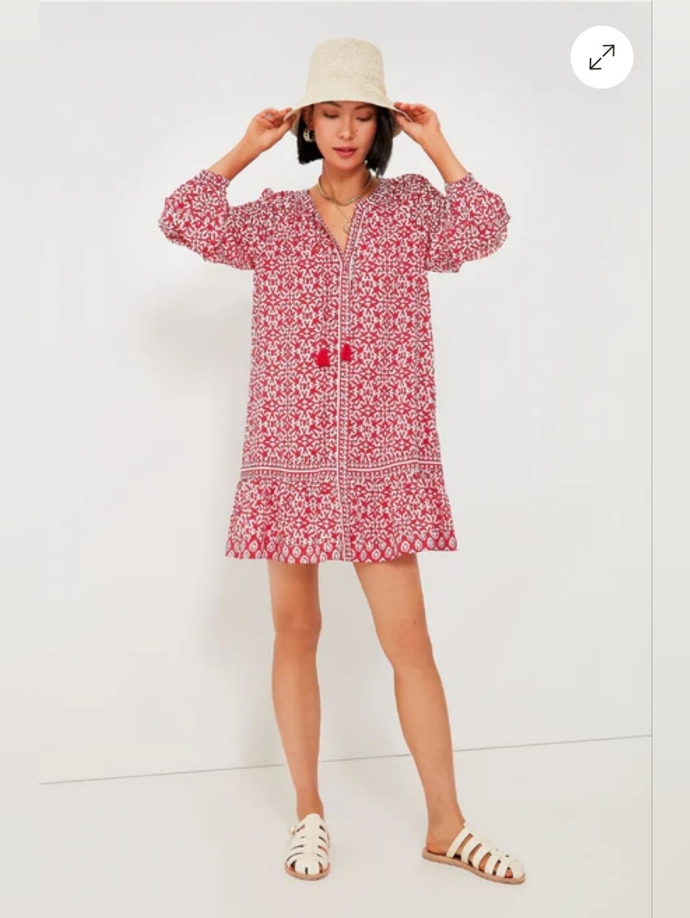Vineyard Vines Red and White Printed Top
